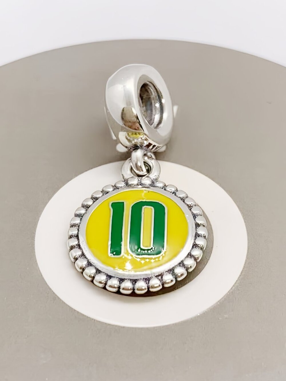 Pandora Brazil Soccer Jersey No. 10 Dangle Charm